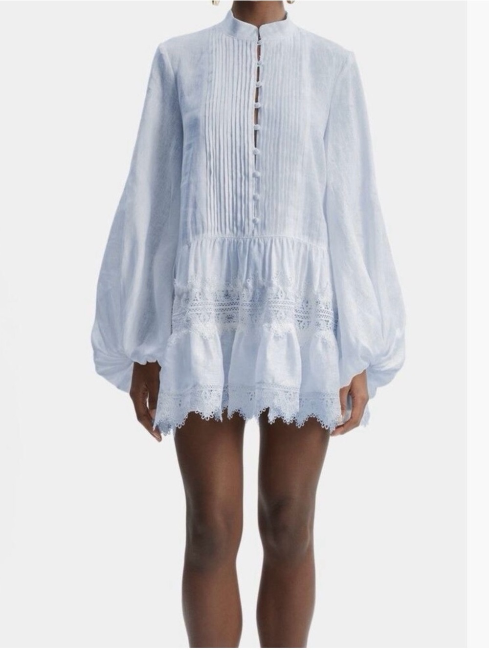 Bardot mini lace dress
